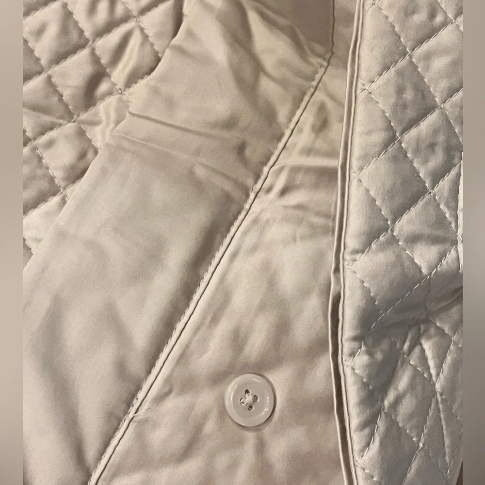 Ralph Lauren Wyatt Vintage Silver Standard Pillow Sham new open package quilted